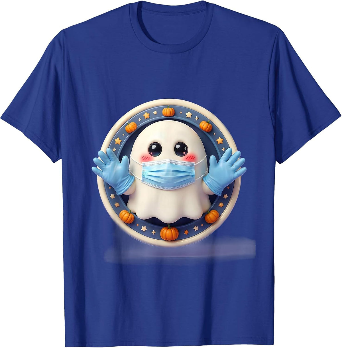 Men's Halloween Ghost Surgeon Underscrub Design T-Shirt - Royal Blue
