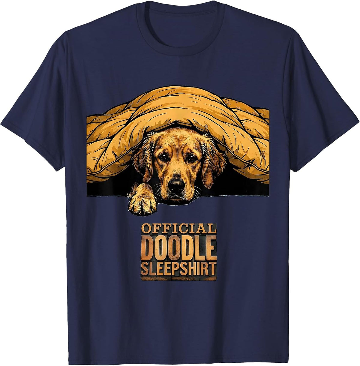 Official Doodle Sleepshirt Funny Dog Owner Breed-Specific T-Shirt - Navy Blue