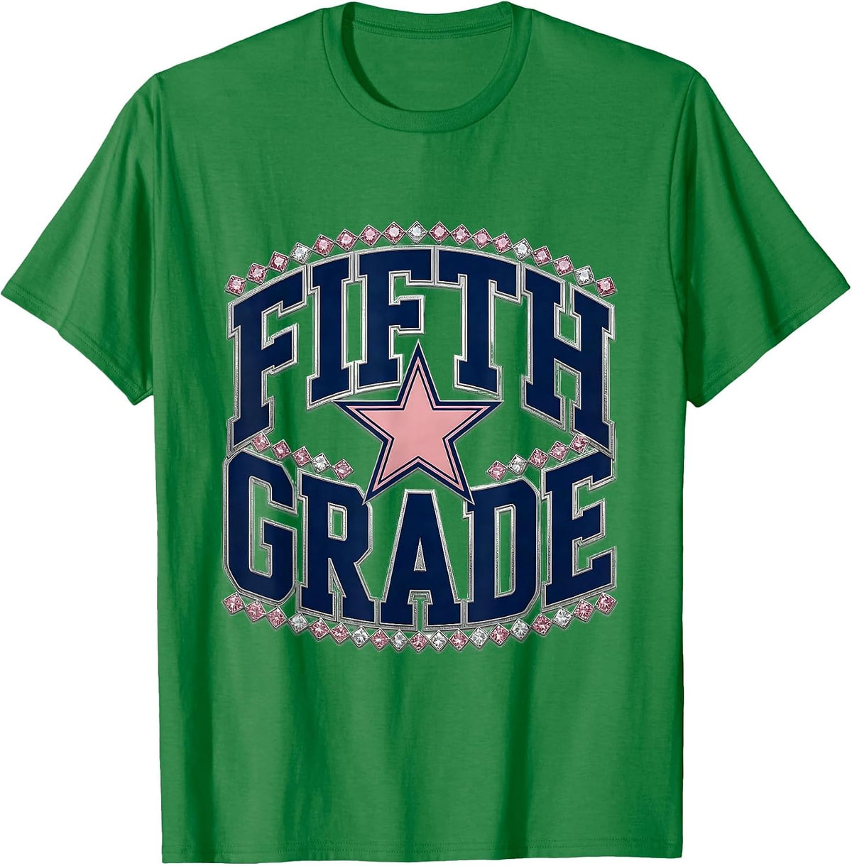 Men's Fifth Grade Preppy Back To School Teacher Girl Boy T-Shirt - Kelly Green