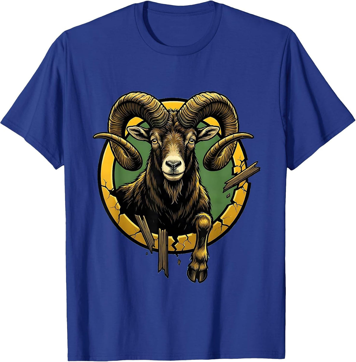 Goat Cartoon Funny Animal Lover Humor T-Shirt - Royal Blue