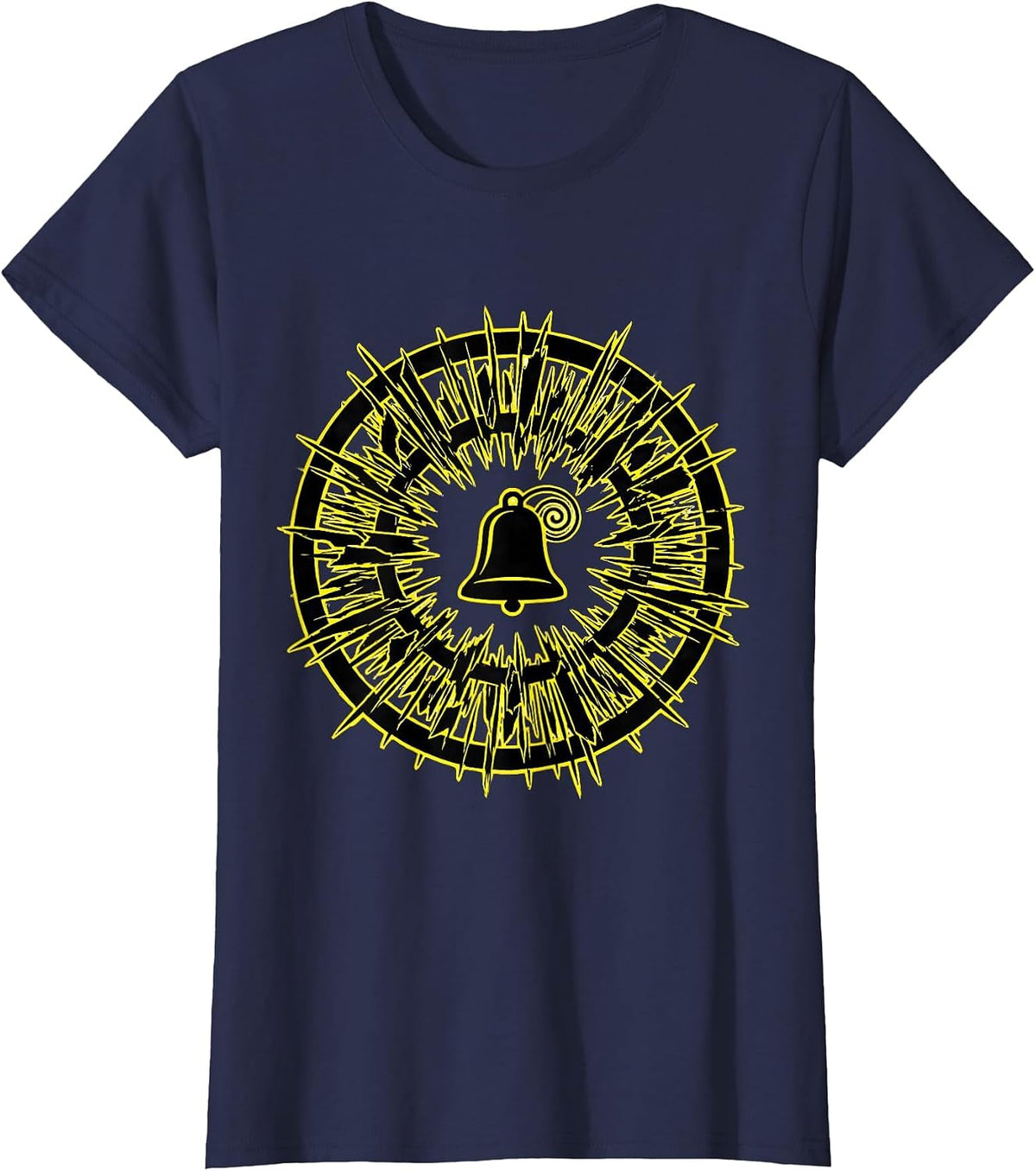 Women's Stencil Badge School Counselor Mental Health Humor T-Shirt - Navy Blue
