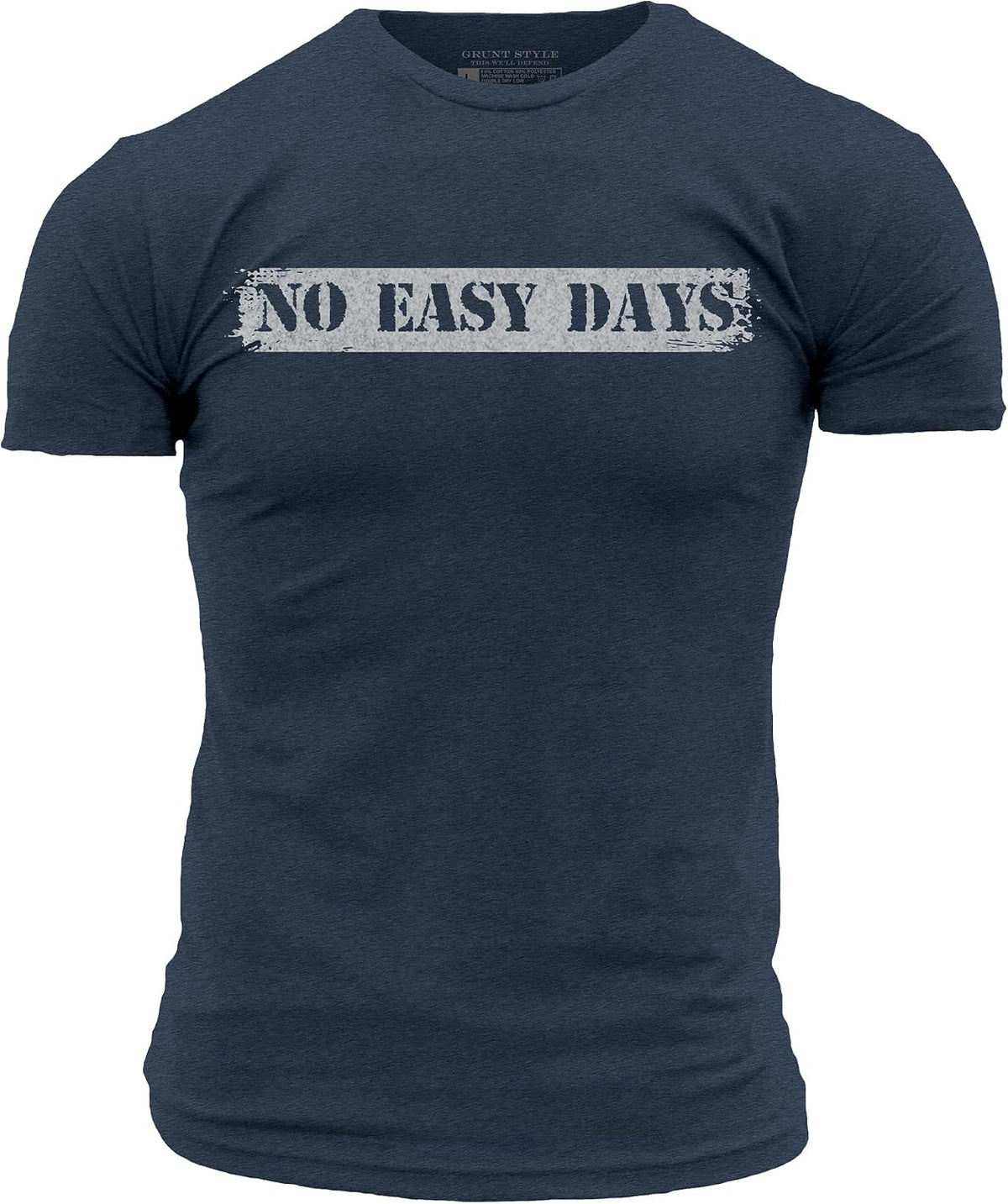 Grunt Style No Easy Days Police Men's Graphic Tee - Midnight Navy