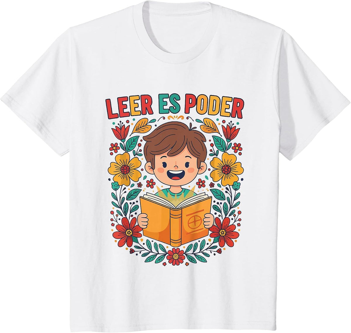 Funny Spanish Teacher Librarian Appreciation Leer ES Poder T-Shirt - White