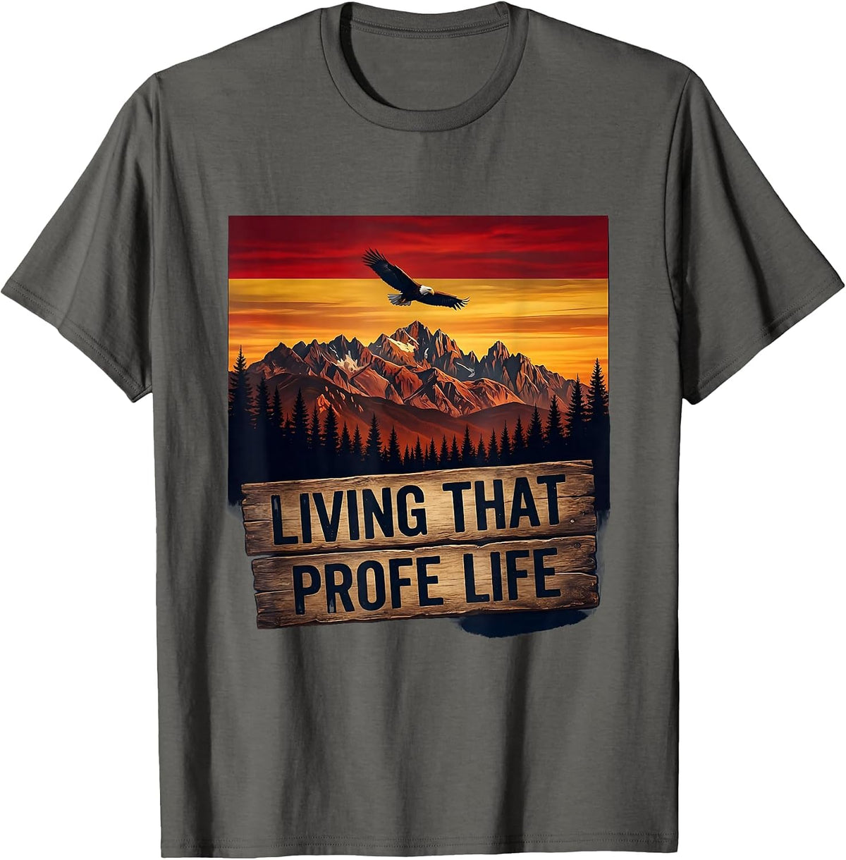 Living That Profe Life Spanish Teacher Design T-Shirt - Asphalt Grey