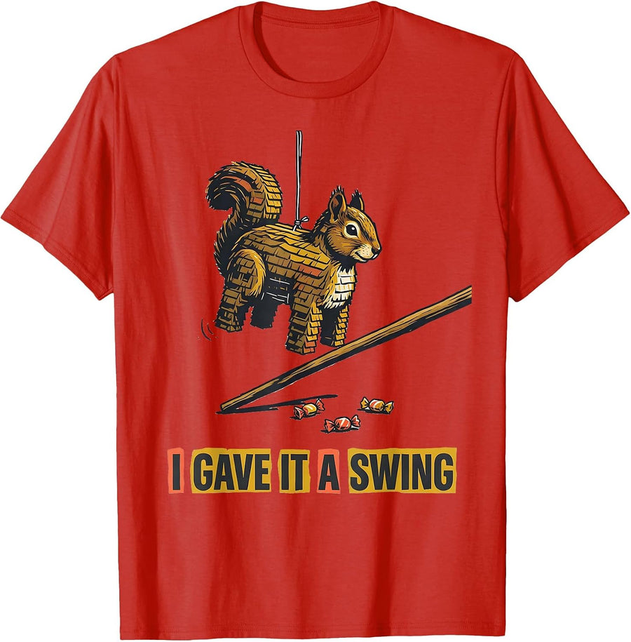 Men's I Gave It A Swing Midcentury Modern Cinco De Mayo Party T-Shirt - Red