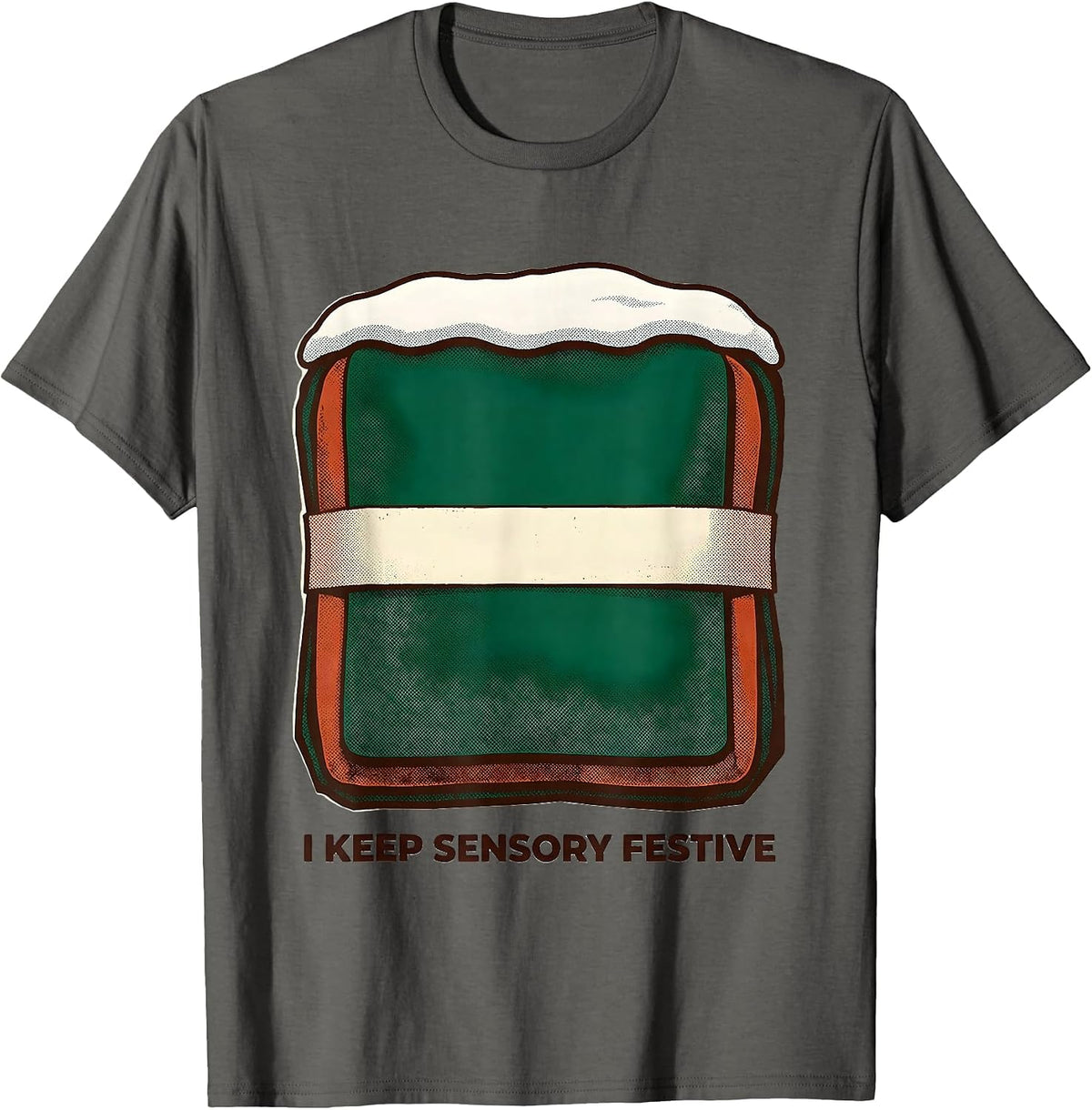 I Keep Sensory Festive Occupational Therapist Christmas T-Shirt - Asphalt Grey