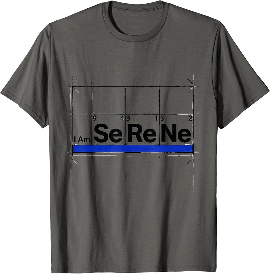 I Am SeReNe Swiss International Nerdy Humor Chemistry T-Shirt - Asphalt Grey