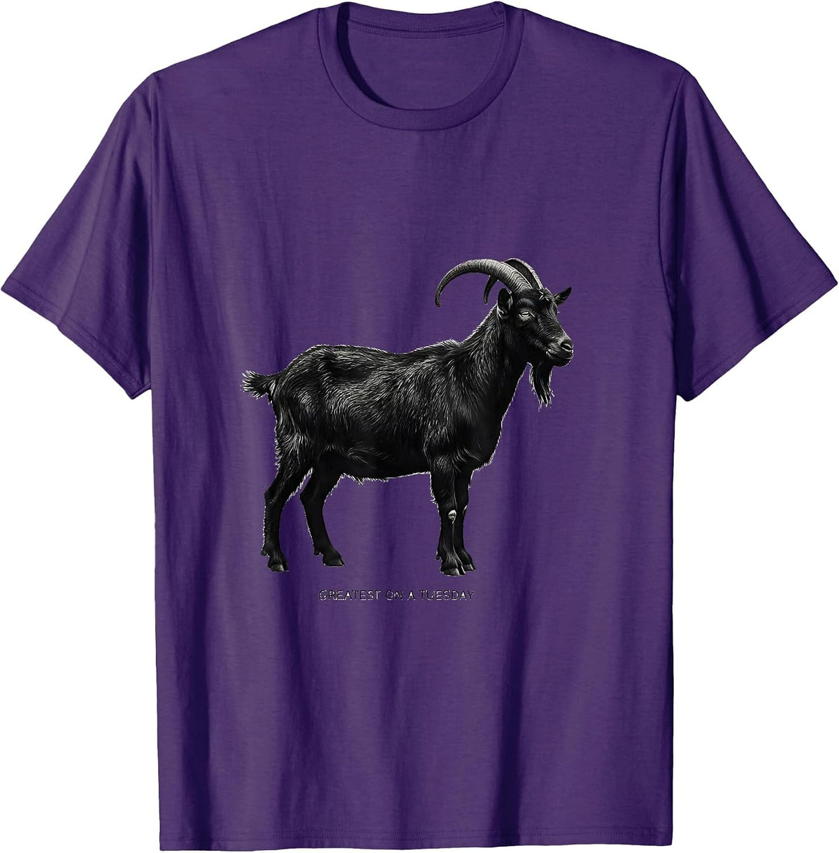Greatest On A Tuesday Funny GOAT Sports Fan Farm Animal T-Shirt - Purple