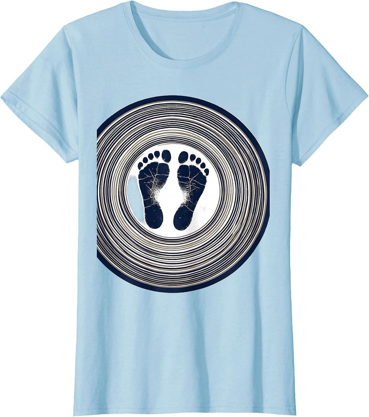 Still Footprints Flat Graphic School Counselor Appreciation T-Shirt - Baby Blue