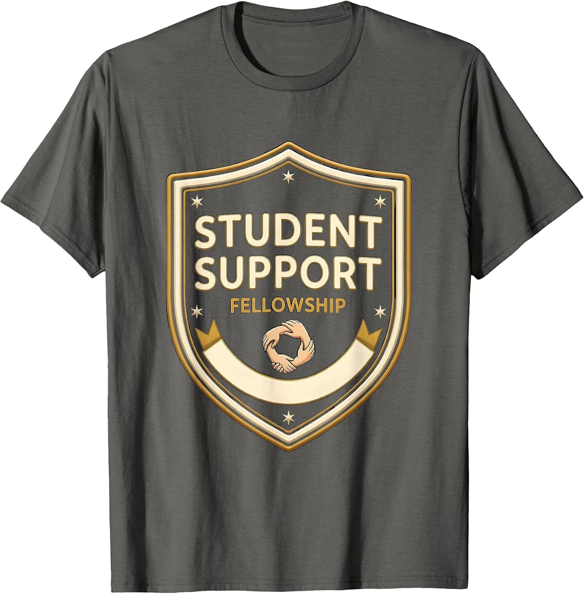 Student Support Fellowship School Counselor Social Worker T-Shirt - Asphalt Grey