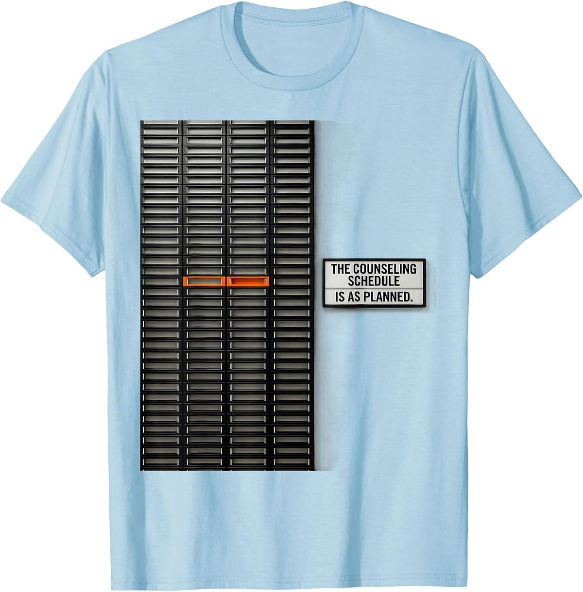 Men's The Counseling Schedule Is As Planned Groovy School T-Shirt - Baby Blue