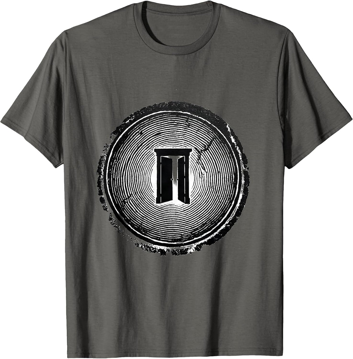 Stamped Badge School Counselor Mental Health Humor T-Shirt - Asphalt Grey