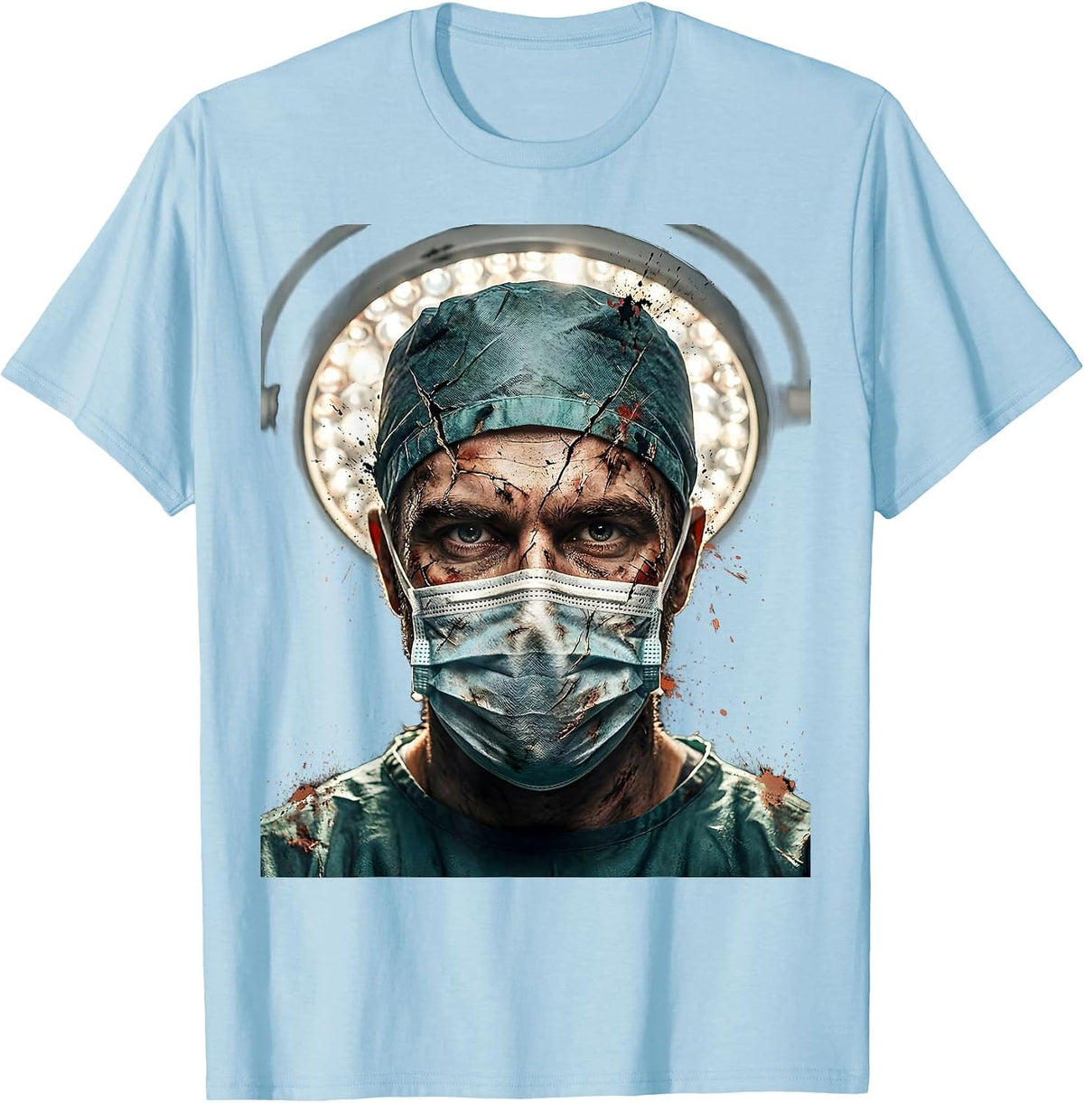 Men's Surgeon Under Operating Light Emergency Graphic T-Shirt - Baby Blue