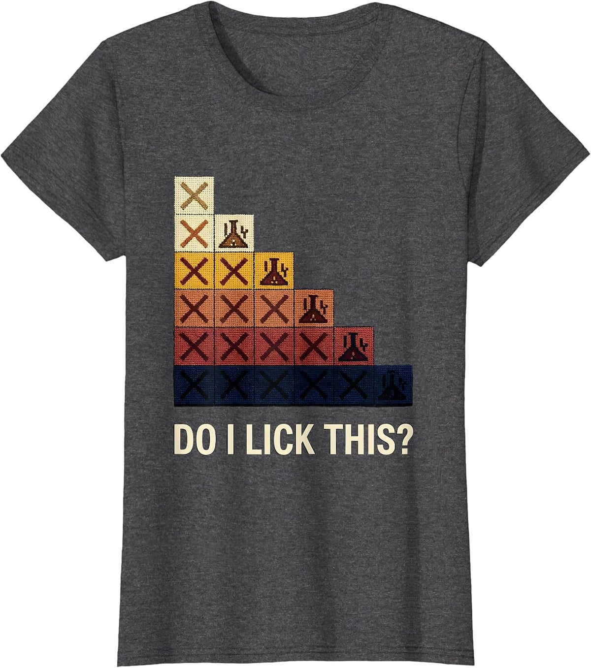 Women's Do I Lick This Funny Periodic Table Science Teacher Gift T-Shirt - Dark Heather Grey