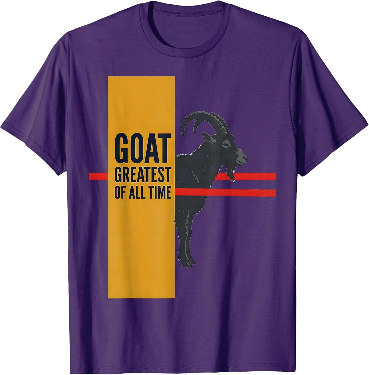 Men's GOAT Greatest Of All Time Funny Goat Lover Farm Animal Humor T-Shirt - Purple