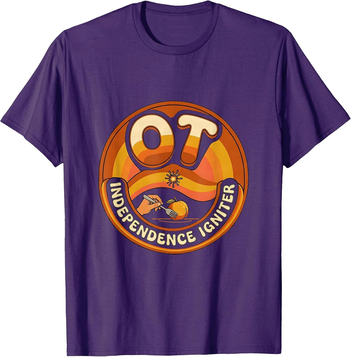 OT Independence Igniter Retro Occupational Therapy T-Shirt - Purple