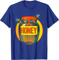Honey Risograph Honey Pot Bee Halloween Costume Matching T-Shirt - Royal Blue
