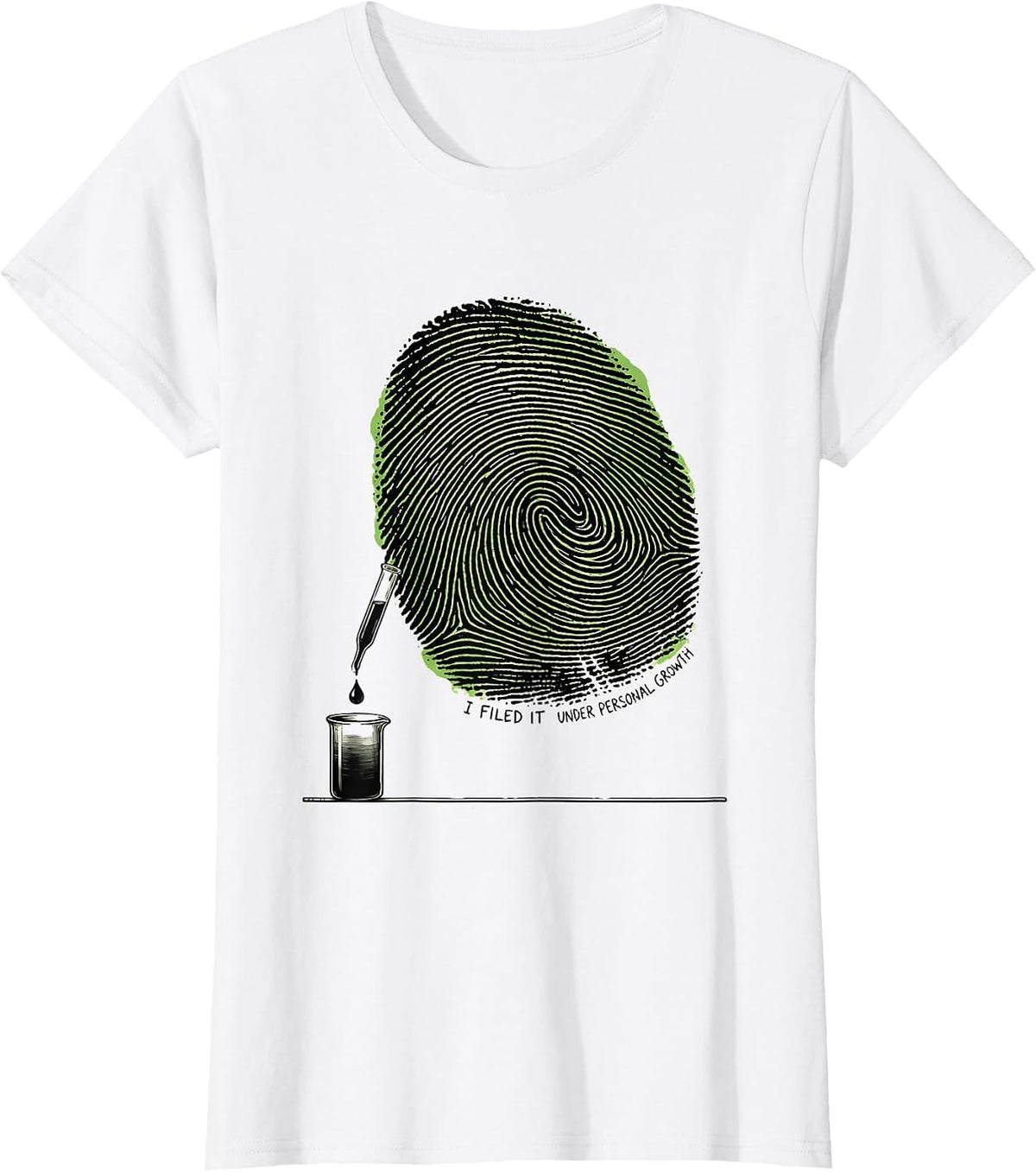 I Filed It Under Personal Growth Funny Science Teacher Lab T-Shirt - White