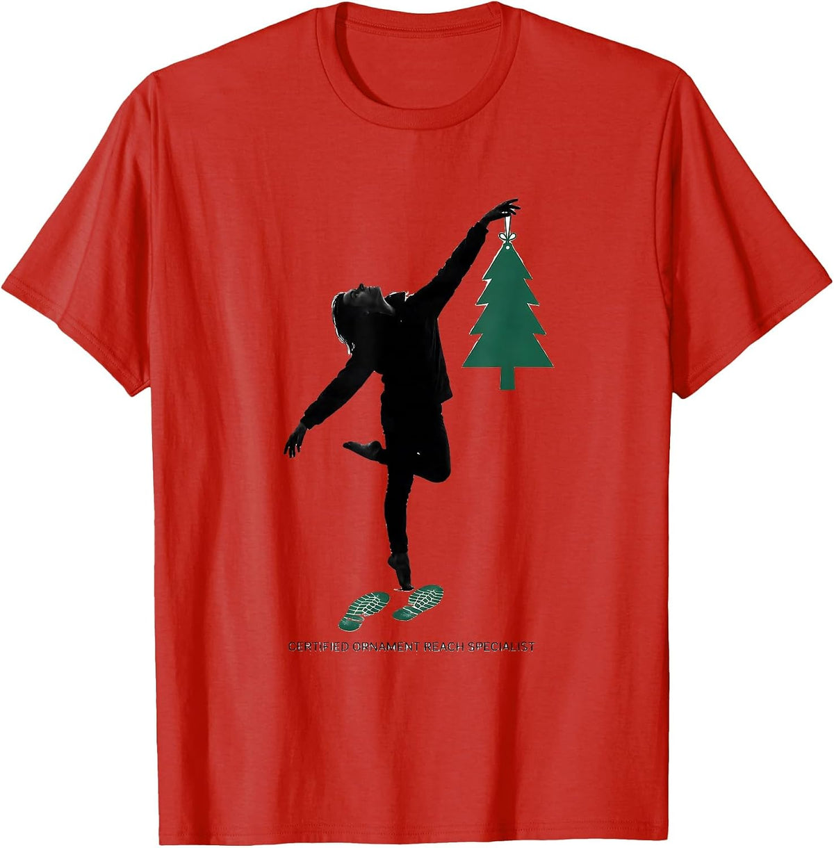 Men's Certified Ornament Reach Specialist Funny Physical Therapist T-Shirt - Red