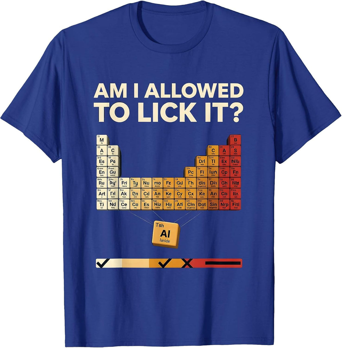 Men's Am I Allowed To Lick It Funny Periodic Table Science Teacher T-Shirt - Royal Blue