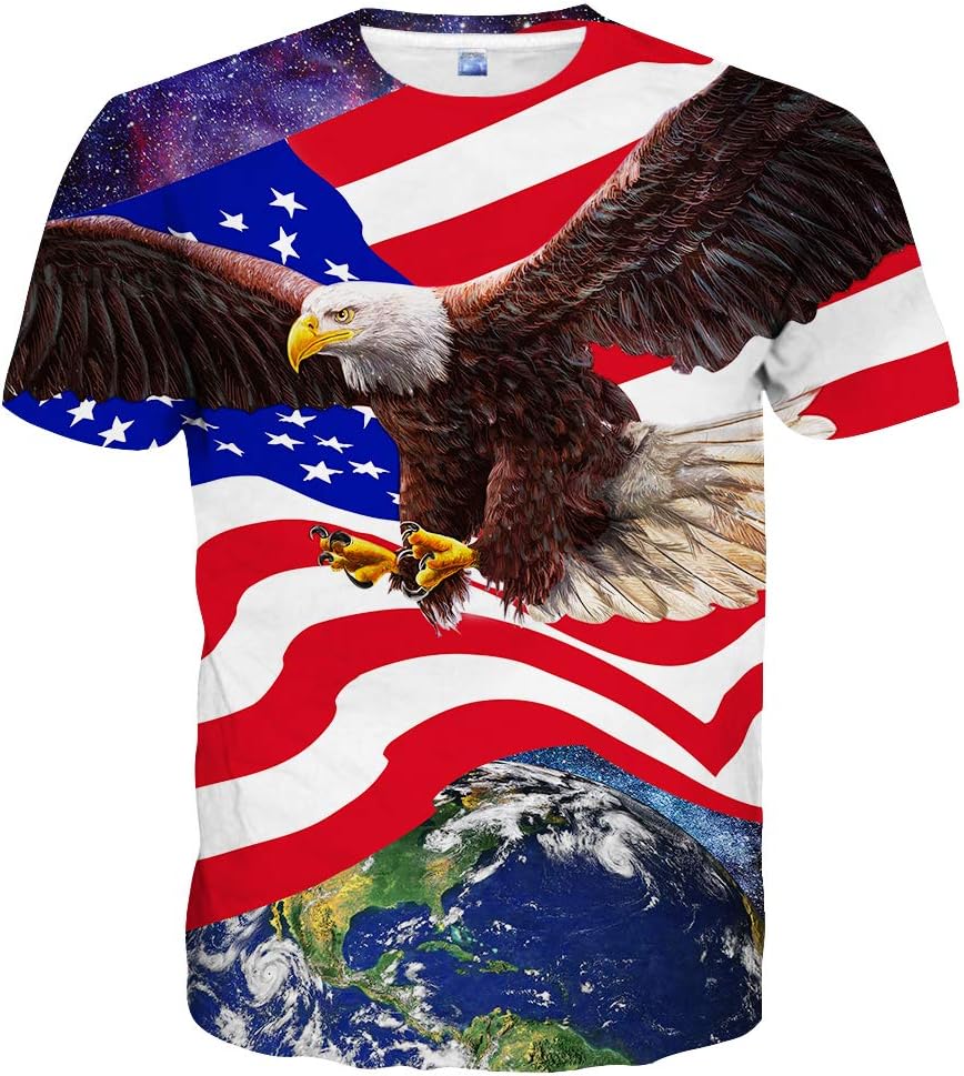 Neemanndy 3D Graphic Colorful T-Shirts Short Sleeve Crew Neck Print Tee for Men Women and Youngs - Design51