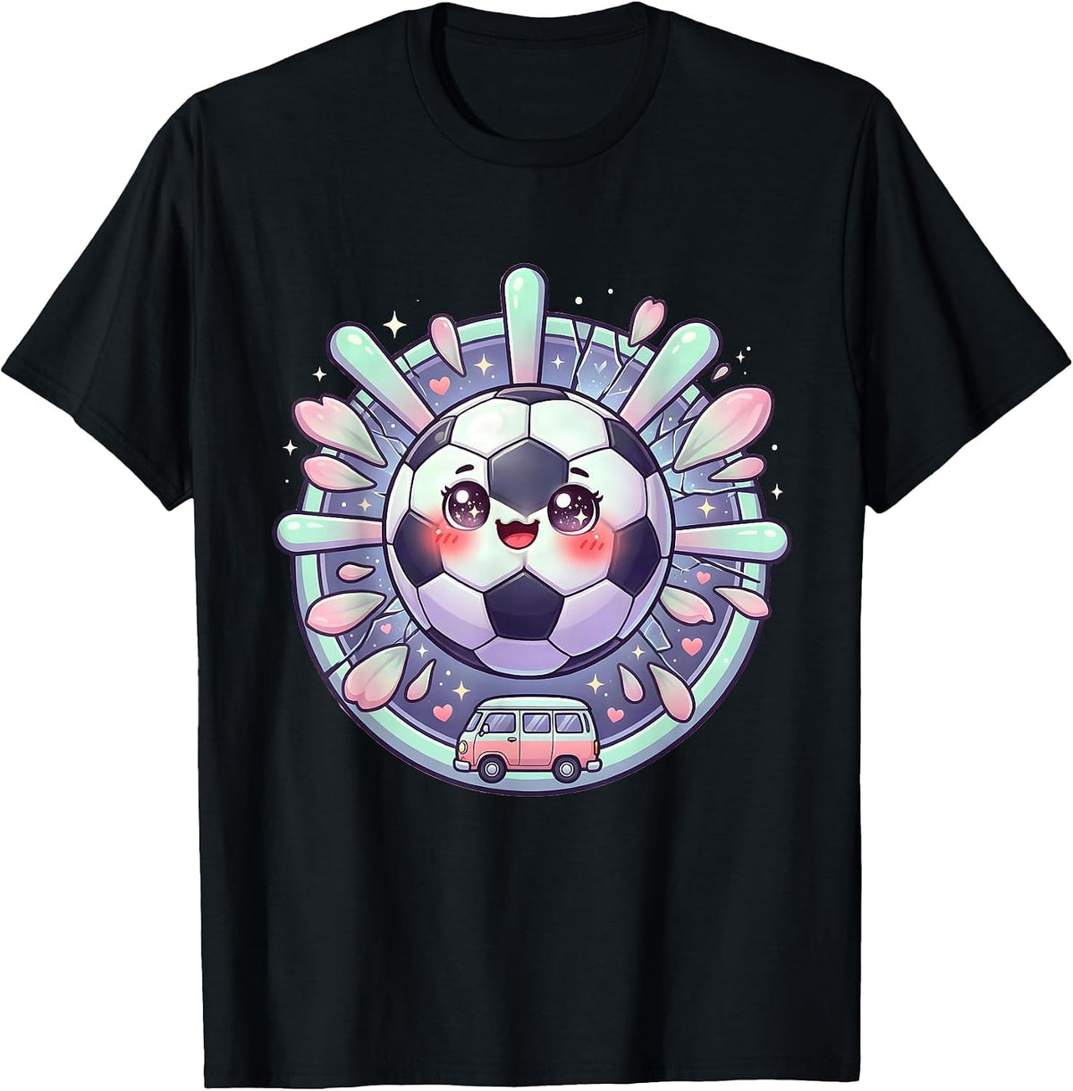 Men's Soccer Mom Minivan Window Burst Graphic T-Shirt - Black