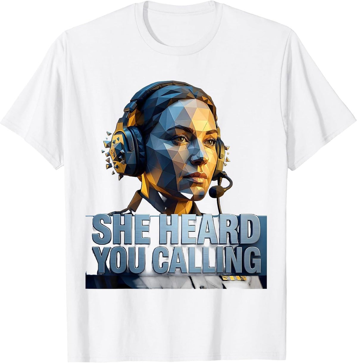 Men's She Heard You Calling 911 Dispatcher Design T-Shirt - White