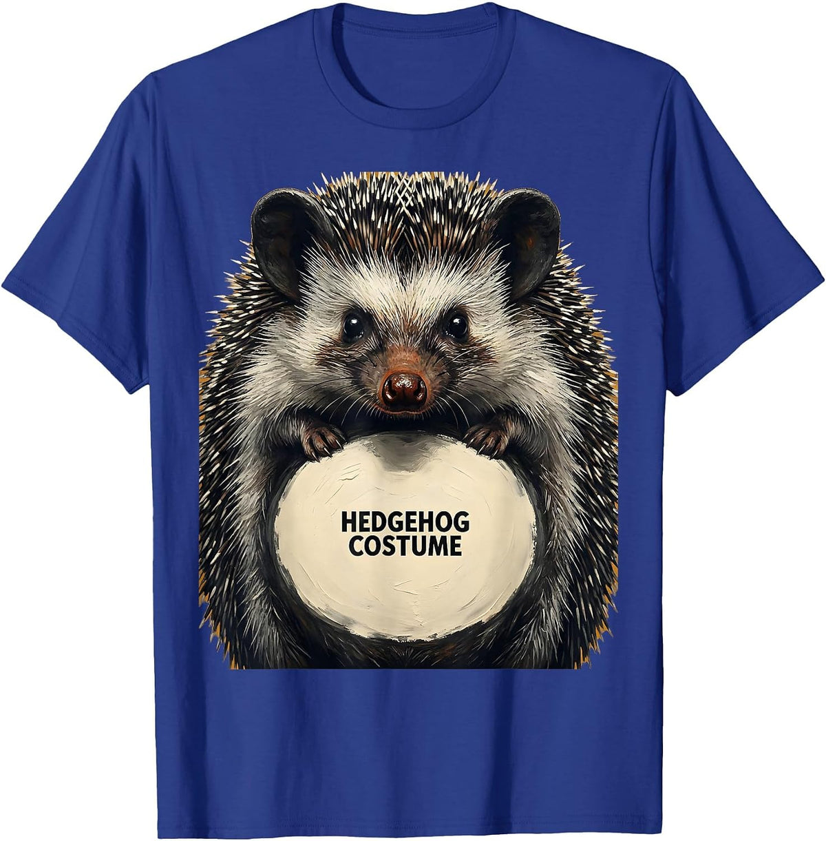 Men's Hedgehog Costume Funny Animal Halloween Party Costume T-Shirt - Royal Blue