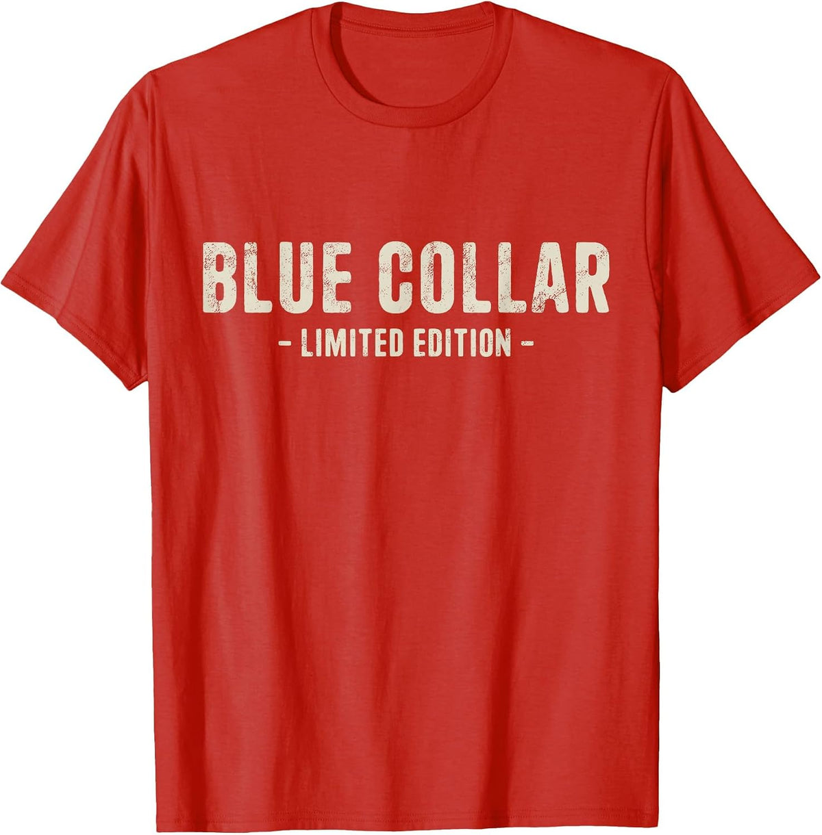Blue Collar Limited Edition American Worker Plumber Mechanic T-Shirt - Red