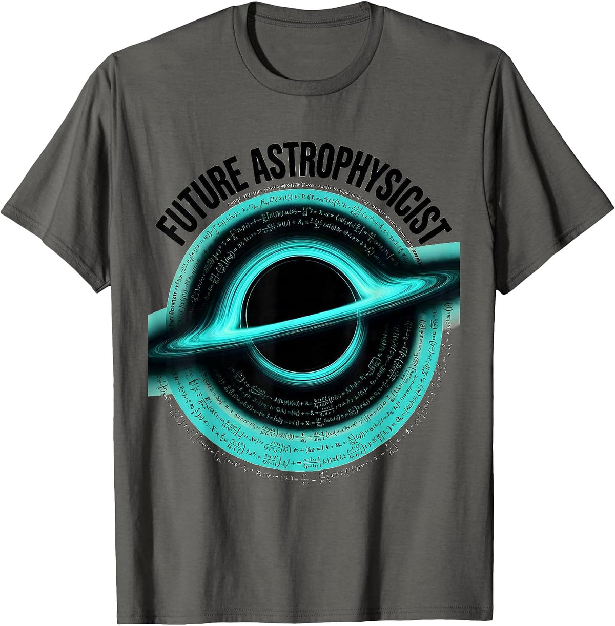 Future Astrophysicist Screenprint Poster Physics Enthusiast T-Shirt - Asphalt Grey