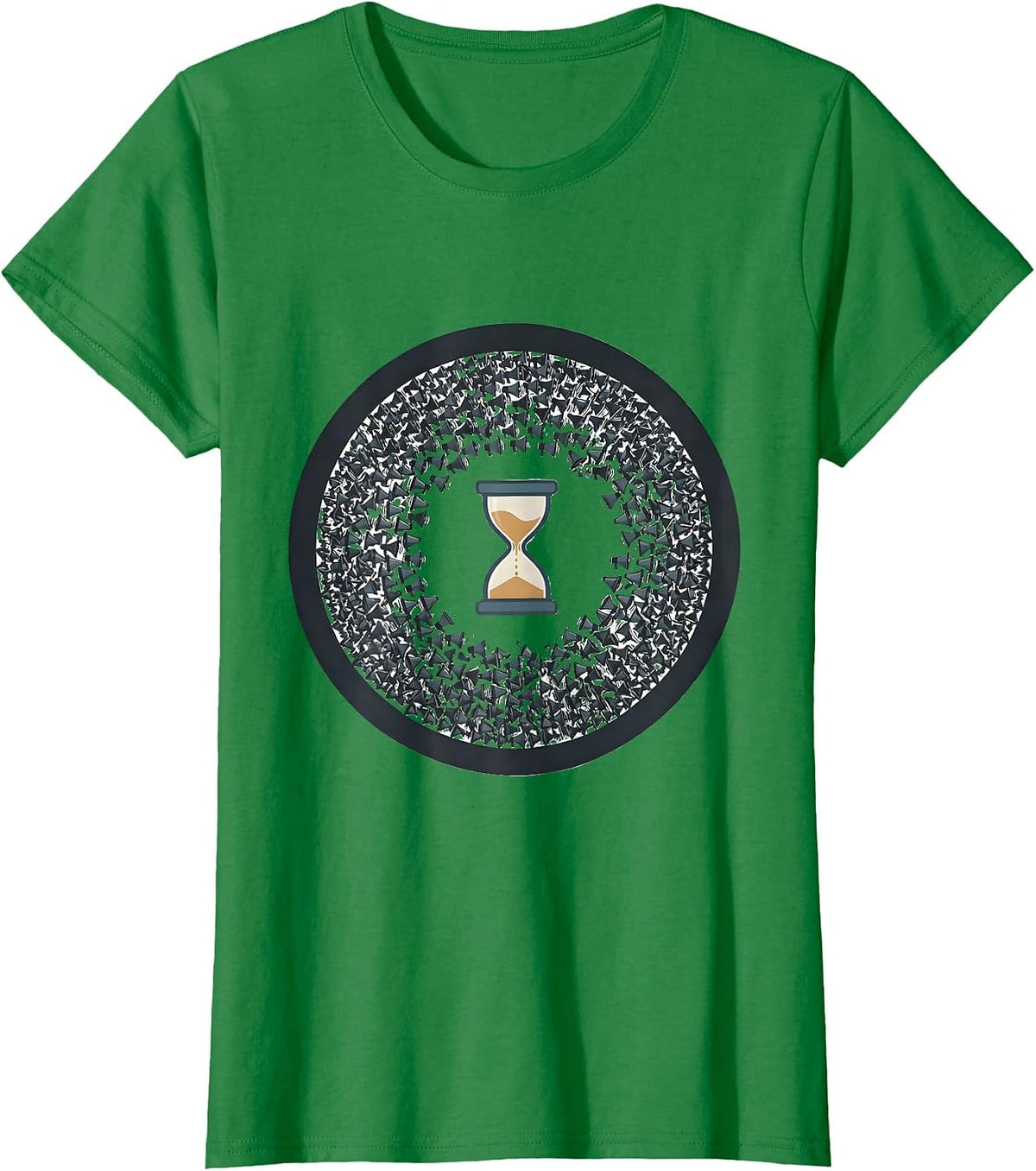 Women's Centered Hourglass Dense Megaphone Marks School Counselor T-Shirt - Kelly Green