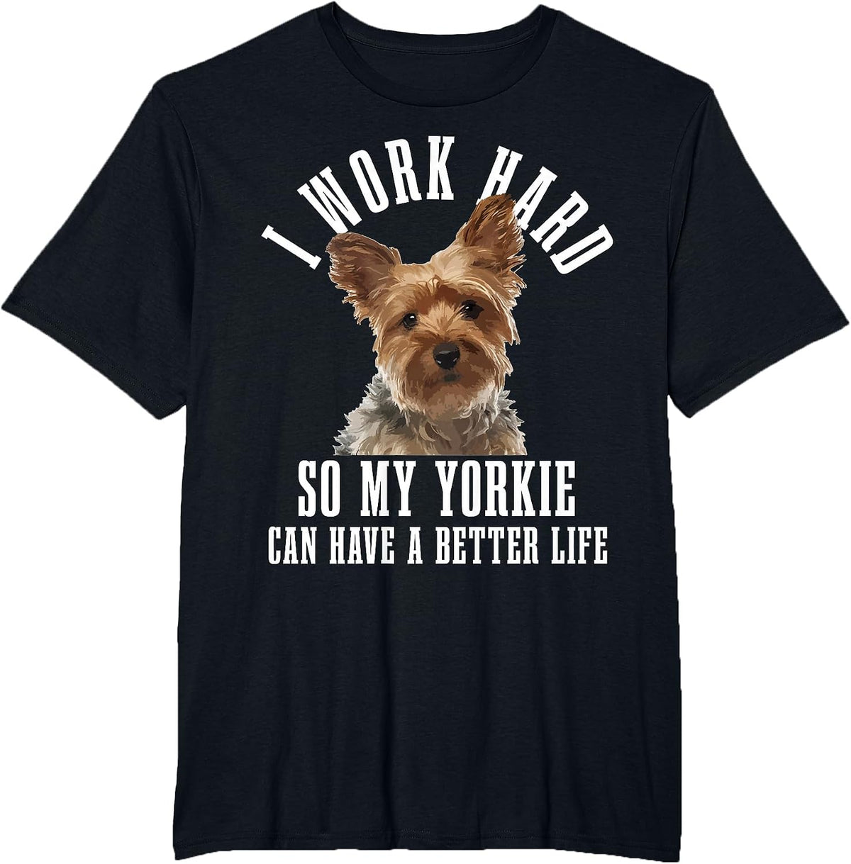 Yorkie Mom Dog Dad Funny Yorkshire Terrier T-Shirt - Black