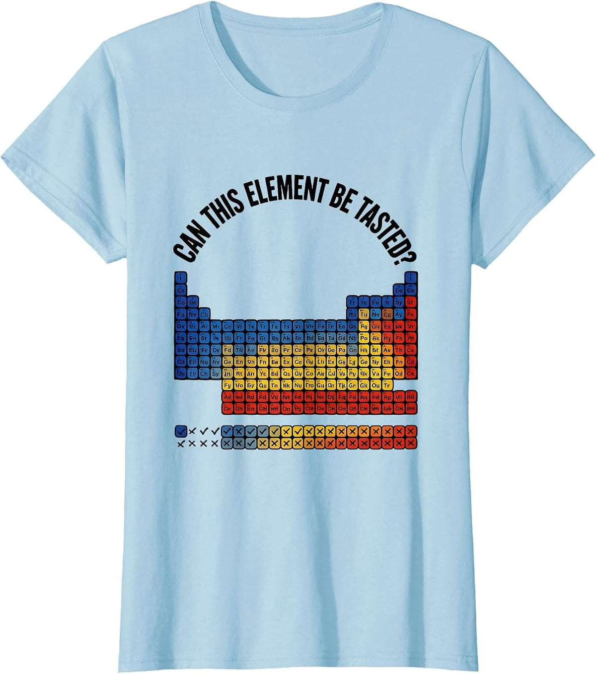 Can This Element Be Tasted Funny Periodic Table Chemistry T-Shirt - Baby Blue