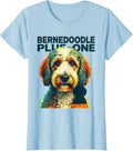 Women's Bernedoodle Plus-One Funny Doodle Breed Owner Dog Mom Dad T-Shirt - Baby Blue