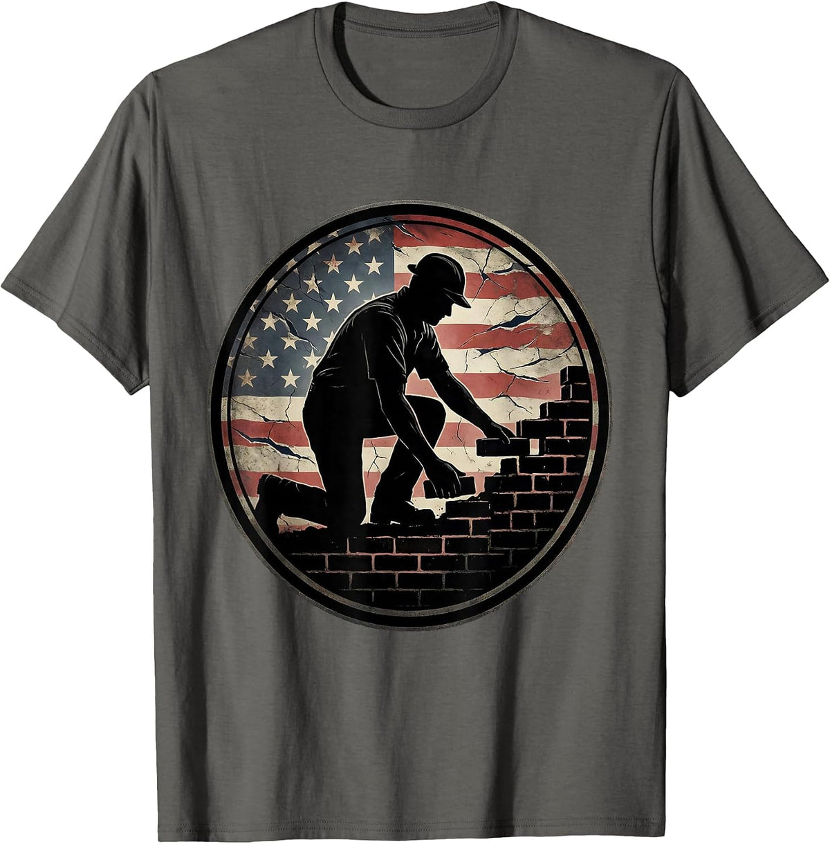 Men's We The People Bricklayer Rising Wall Graphic T-Shirt - Asphalt Grey