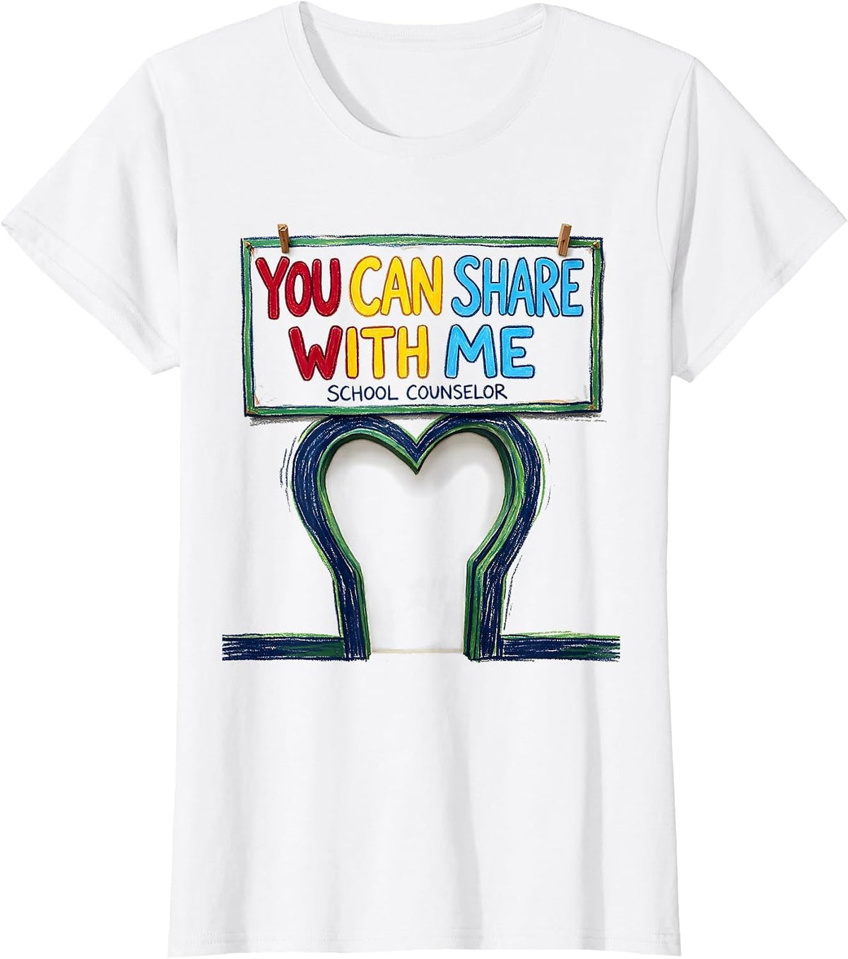 School Counselor You Can Share With Me Funny T-Shirt - White