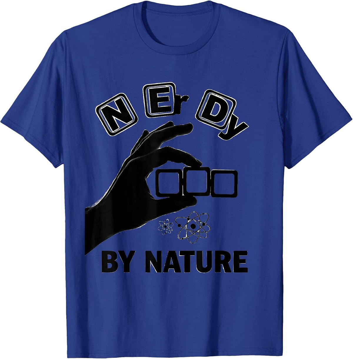Men's N Er Dy By Nature Funny Periodic Table Chemistry Nerd Gift T-Shirt - Royal Blue