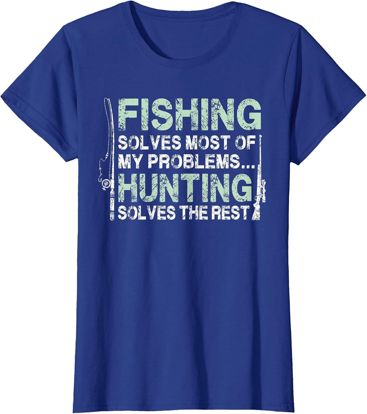 Funny Fishing Hunting Shirts for Men Hunters and Fishermen T-Shirt - Royal Blue