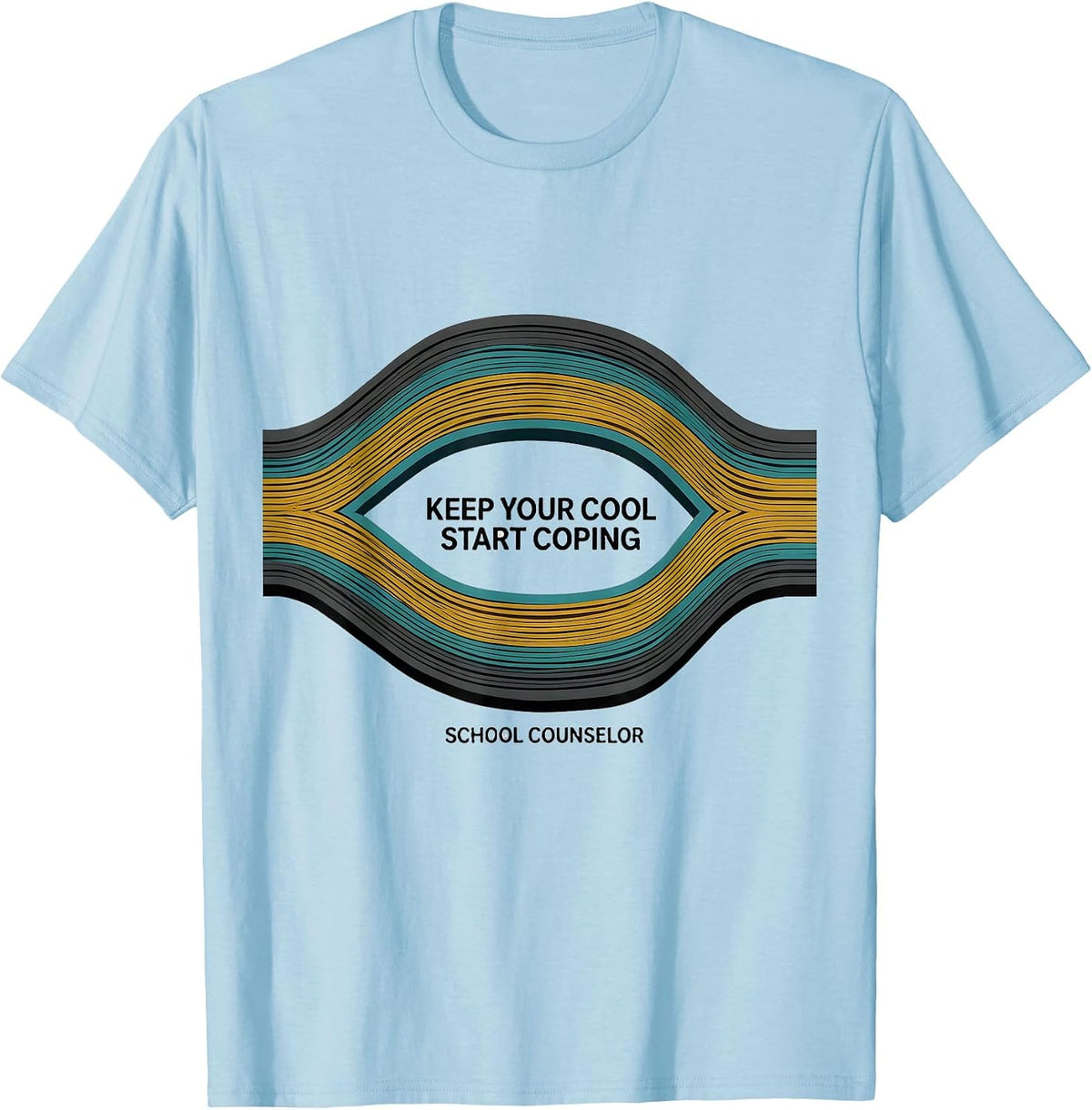 Men's Keep Your Cool Start Coping School Counselor T-Shirt - Baby Blue