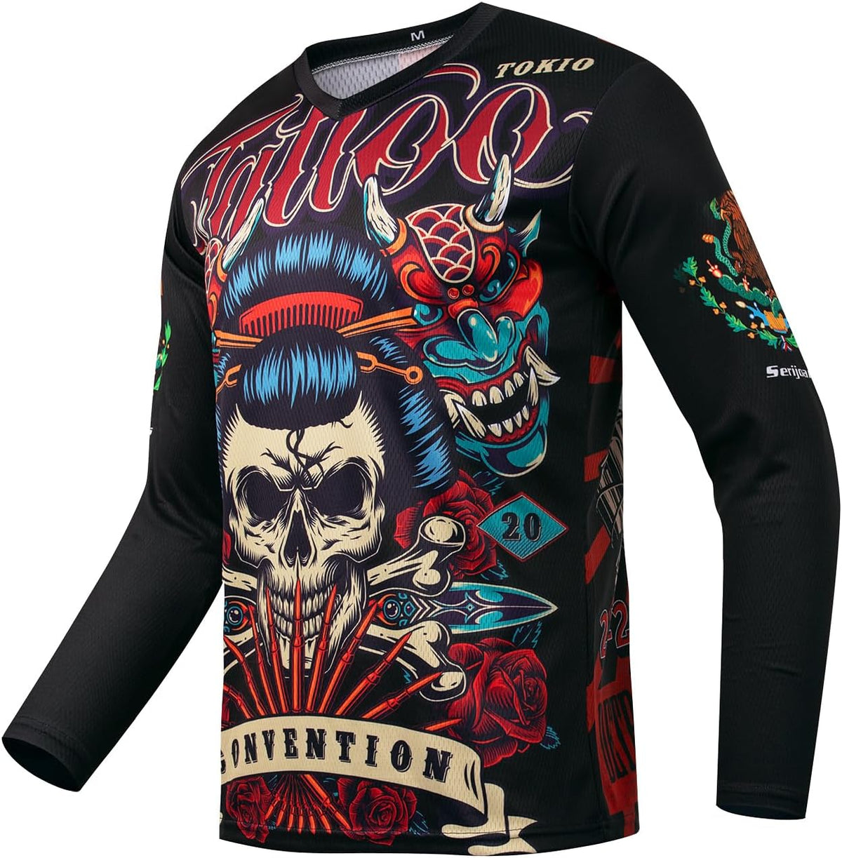 Men's Mountain Bike Jersey, Long Sleeve, Quick Dry, Off-Road Motocross Jersey, Downhill & Motocross Shirts - Hmlt008