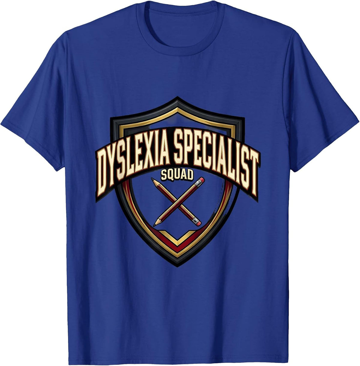 Men's Dyslexia Specialist Squad Sports Teacher Awareness Month T-Shirt - Royal Blue