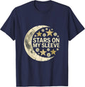Stars on My Sleeve Patriotic USA Design T-Shirt - Navy Blue