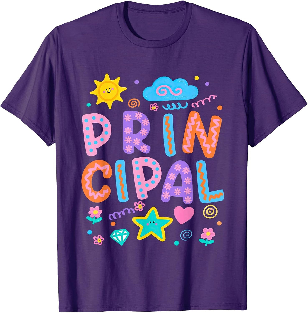 Principal School Staff Appreciation Elementary-School Women T-Shirt - Purple