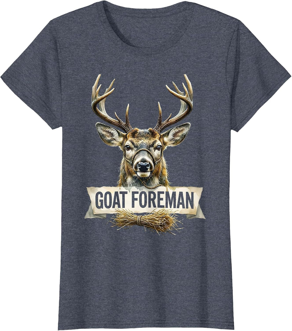 Women's Goat Foreman Funny Goat Farmer Rancher Gift T-Shirt - Heather Blue