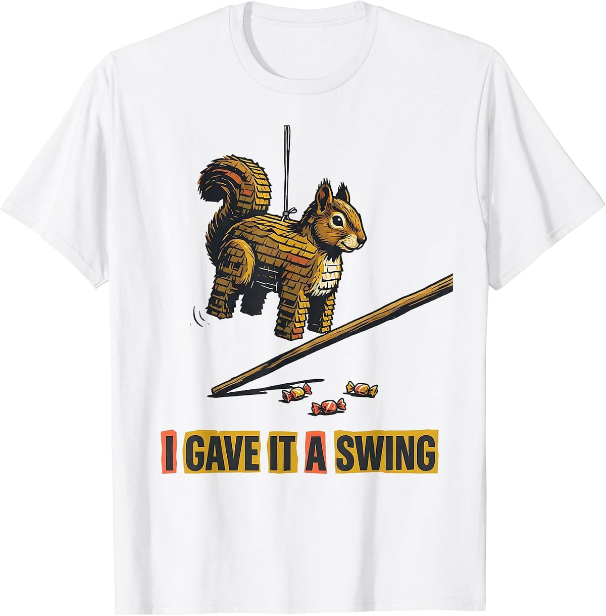 Men's I Gave It A Swing Midcentury Modern Cinco De Mayo Party T-Shirt - White