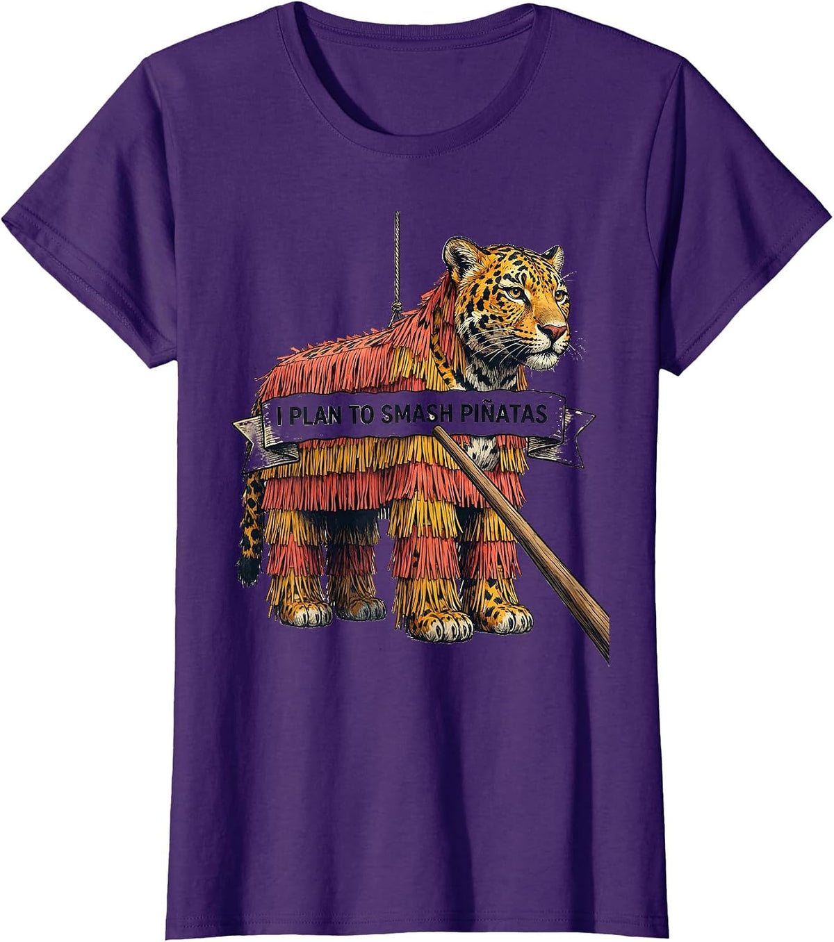 Women's I Plan To Smash Piñatas Funny Cinco De Mayo Party Costume T-Shirt - Purple