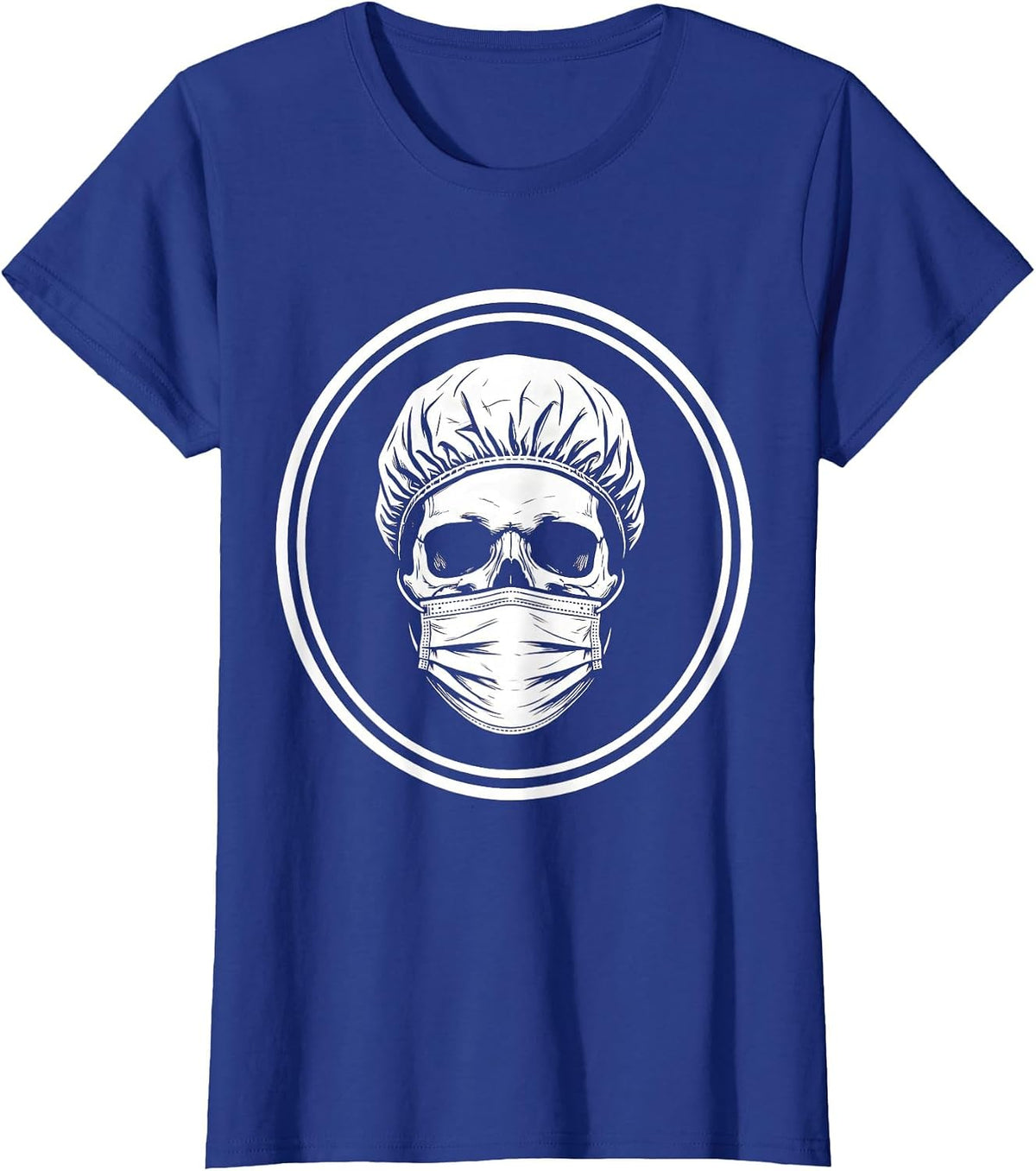 Women's Emergency Department Skull Surgeon Graphic T-Shirt - Royal Blue