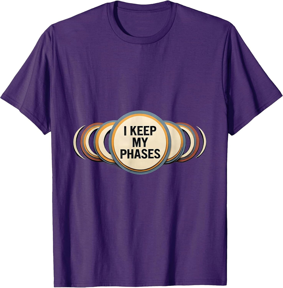 I Keep My Phases Moon Phases Astronomy Astrology Celestial T-Shirt - Purple