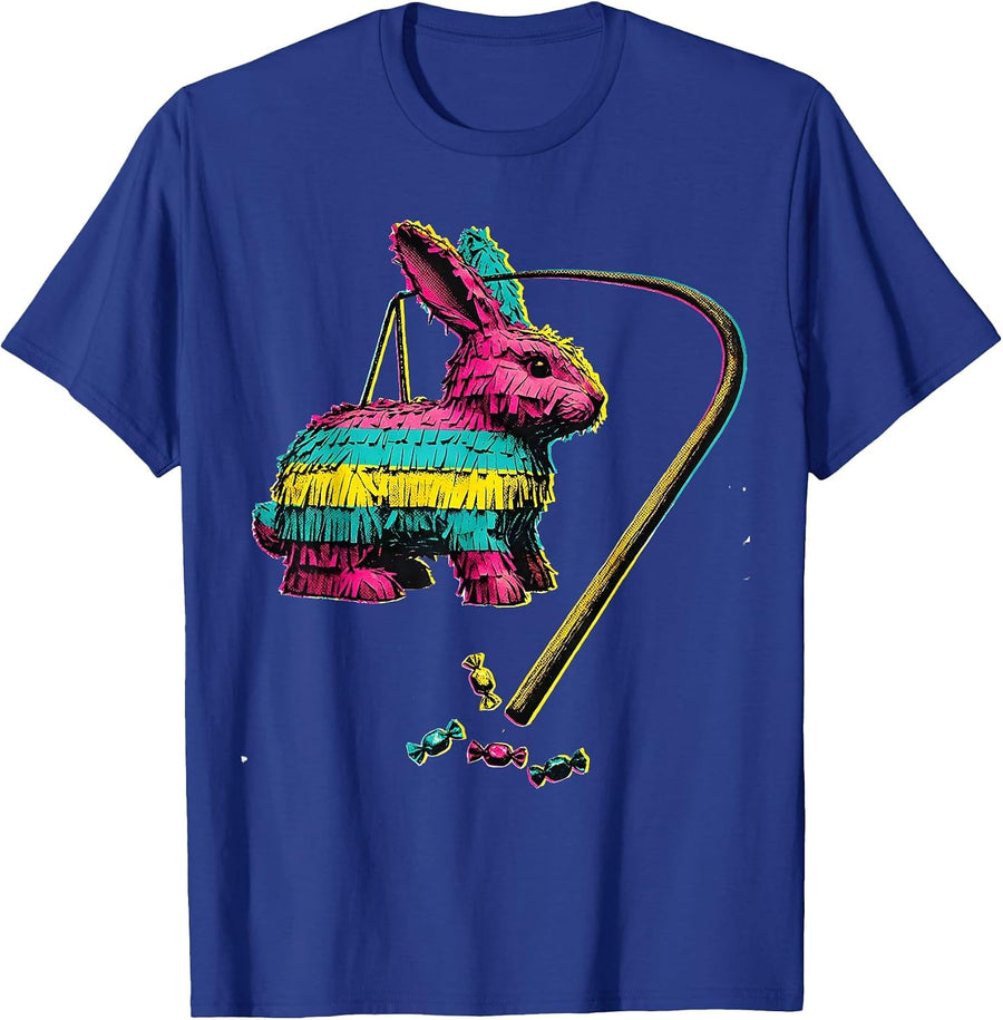 Side Rabbit Piñata Cinco De Mayo Party Costume Humor T-Shirt - Royal Blue