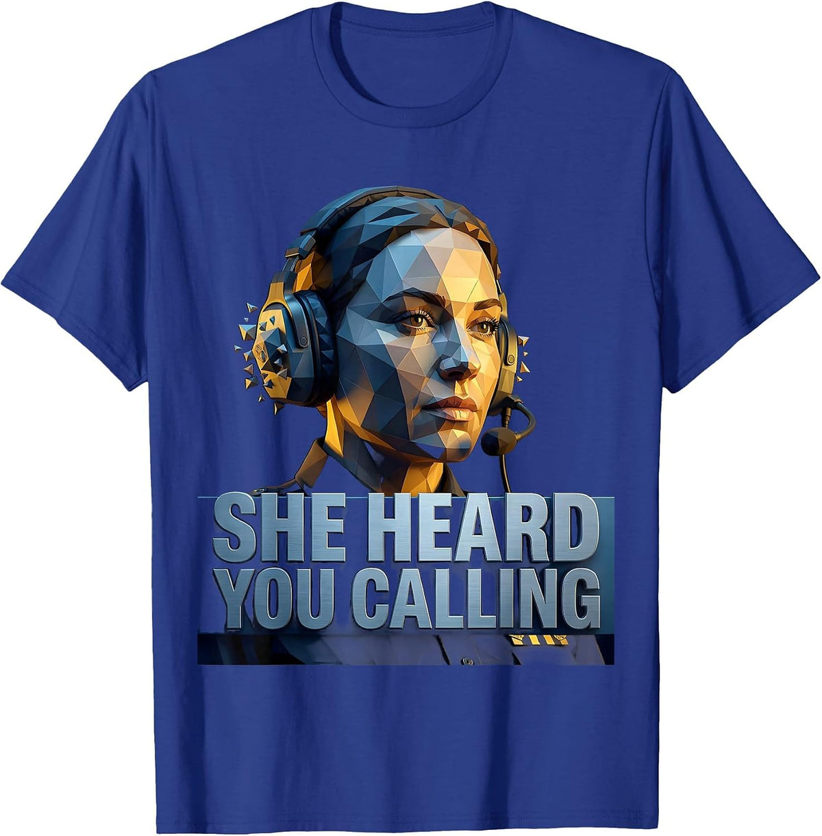 Men's She Heard You Calling 911 Dispatcher Design T-Shirt - Royal Blue